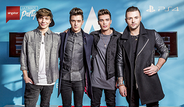 Union J surprised unsuspecting shoppers at Westfield Stratford, London, Britain - 21 Oct 2014