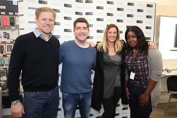 Peter Schmeichel and Emma Byrne HTC Appearance