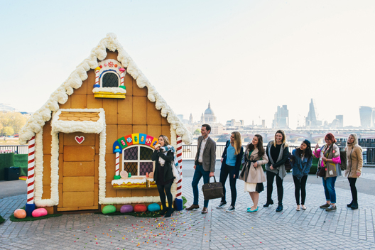 Giant Edible Gingerbread Ticket Office Pops Up On London's South Bank